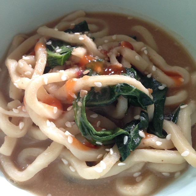 Chicken udon noodle soup